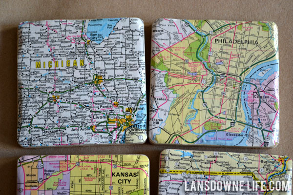 TIle map coasters