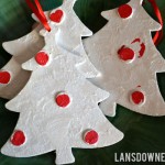 Kid-painted Christmas tree ornaments