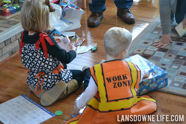 Construction-themed birthday party