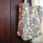 Boxy fabric tote bags