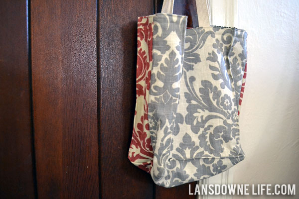 Boxy fabric tote bags