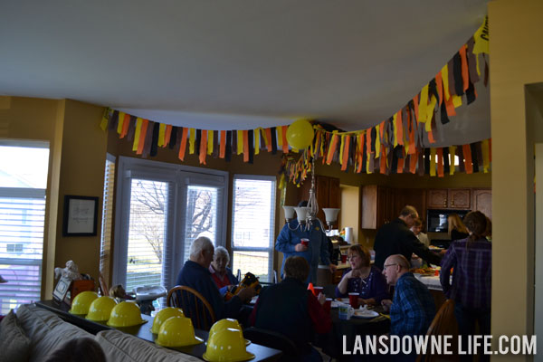 Construction-themed birthday party decorations