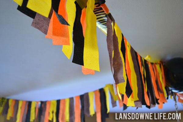 Construction-themed birthday party decorations