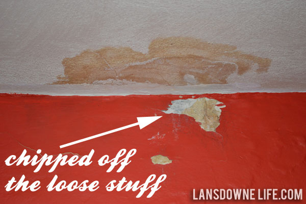 How to patch plaster and hide a water stain