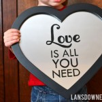 LOVE is all you need: Back-painted heart frame
