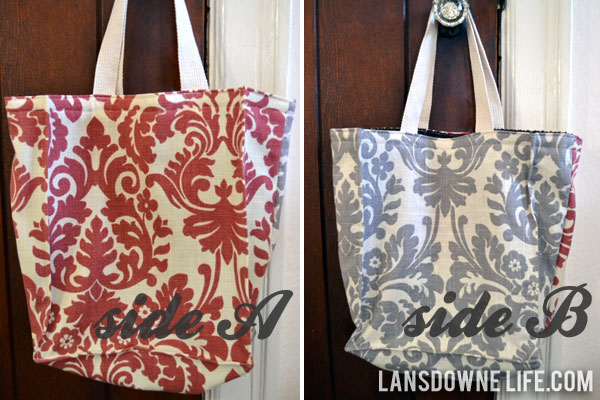 Boxy fabric tote bags