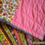 Simple stripe baby girl quilt