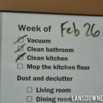 Getting things in order: Cleaning to-do list
