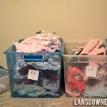 Organizing and storing baby clothes