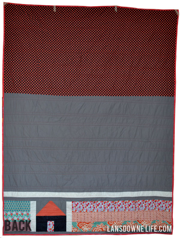 Modern patchwork stripes twin quilt