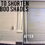 How to shorten woven bamboo shades