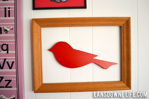 Hang an empty frame around an odd shaped object