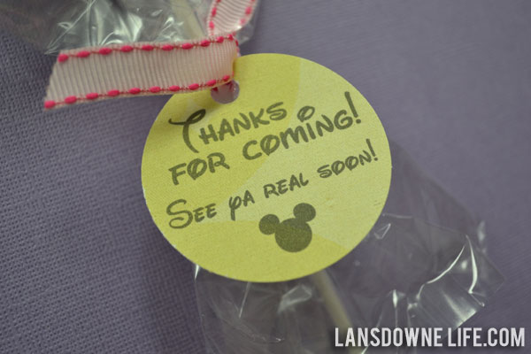 Mickey Mouse party favor tag