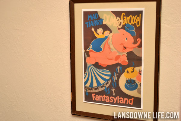 Vintage Fantasyland poster party decoration