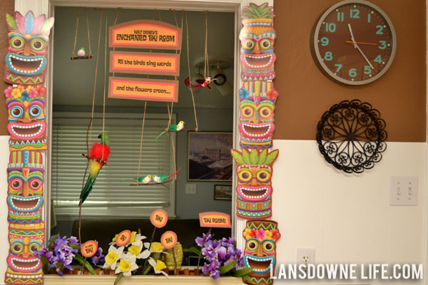 Tiki Room birthday party decorations