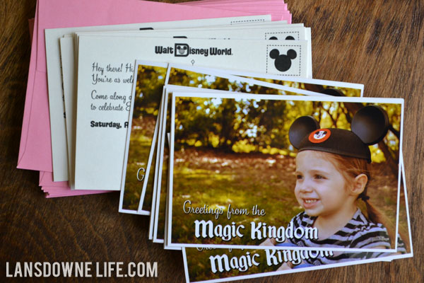 FREE printable: Disney World postcard party invitation