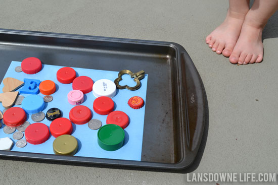 Making sunprints with household objects