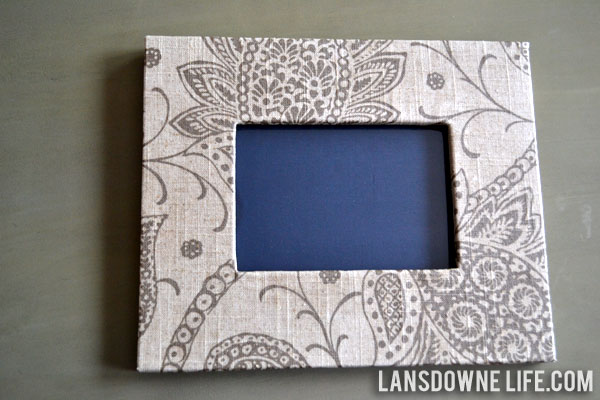 Fabric wrapped picture frame