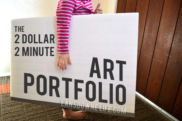 Quick and easy DIY kid's art portfolio