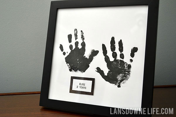 DIY kid hand print art