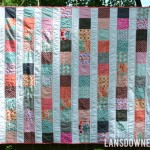 Modern patchwork stripes twin quilt