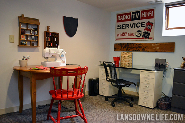 Office / sewing room mini-makeover reveal