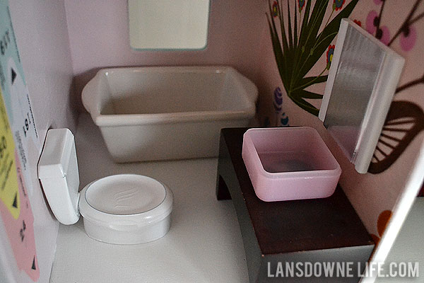 DIY dollhouse bathroom furniture