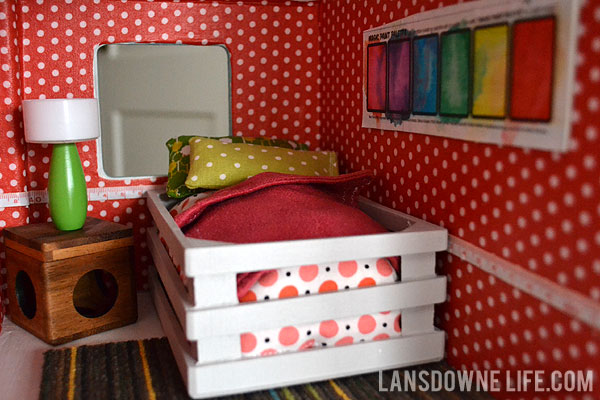 Handmade dollhouse bedroom furniture