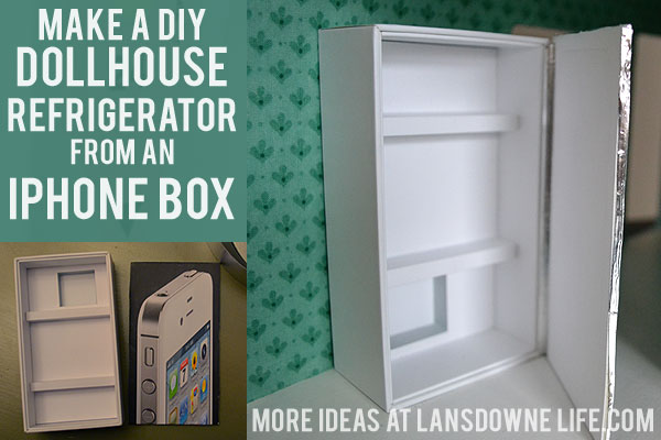 Make a DIY Dollhouse refrigerator from an iPhone box