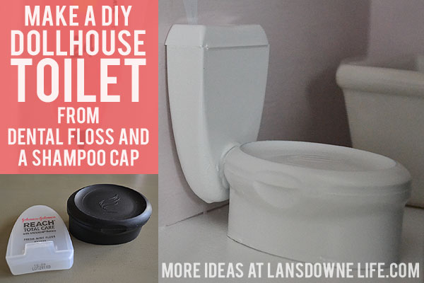 Make a DIY dollhouse toilet