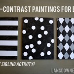 Stimulating high contrast paintings for baby