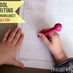 Preschool handwriting worksheet: FREE printable!