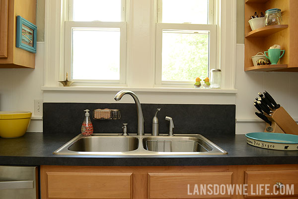 Tall kitchen backsplash