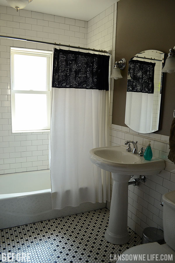 Quickie bathroom refresh: New shower curtain and repainted register