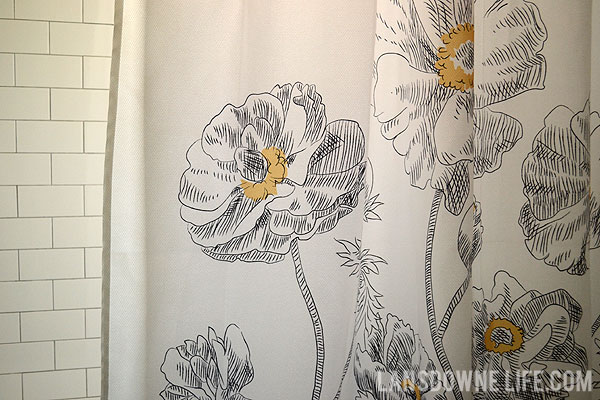 Quickie bathroom refresh: New shower curtain and repainted register