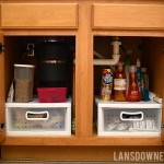 Organizing the cabinet under the kitchen sink