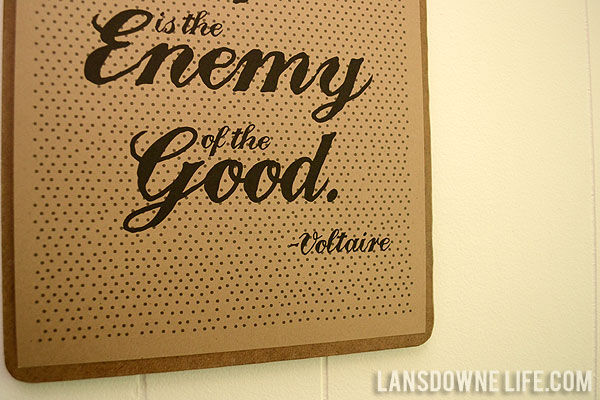 FREE Printable: Perfect is the enemy of the good