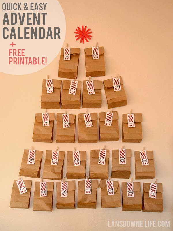 Printable Advent Calendar for Kids, Instant Download, DIY (Instant  Download) 