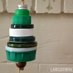 Upcycled lid Christmas tree ornaments