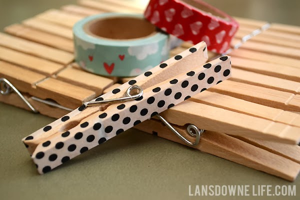 DIY craft kits for kids: Washi tape clothespins - Lansdowne Life