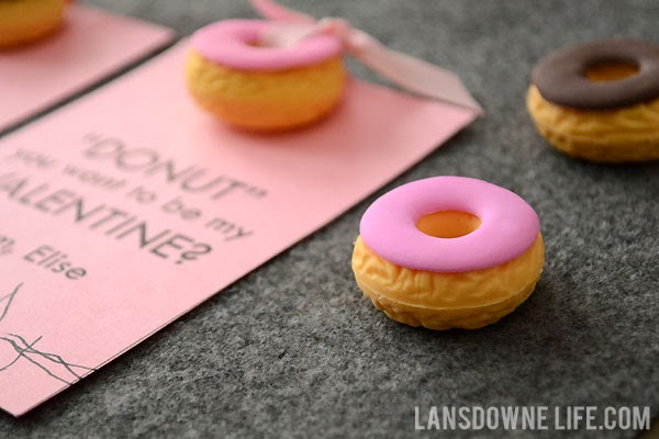 Handmade donut valentines for kids