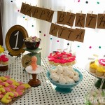 Etta’s colorful and polka-dotted first birthday party
