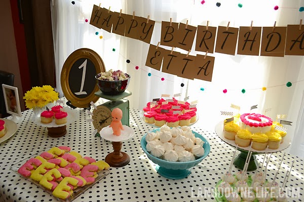 Dessert table for first birthday party