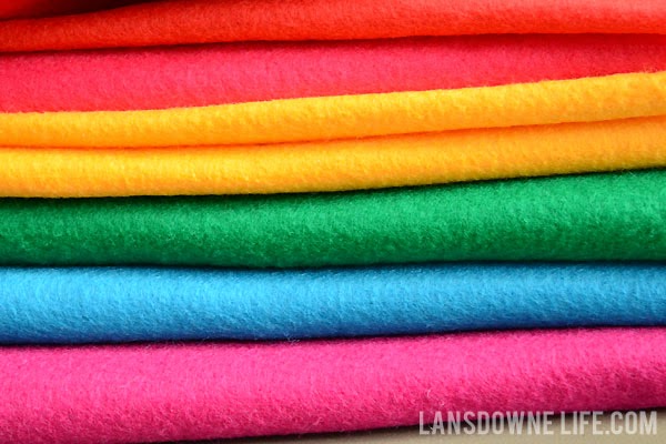 Rainbow of felt