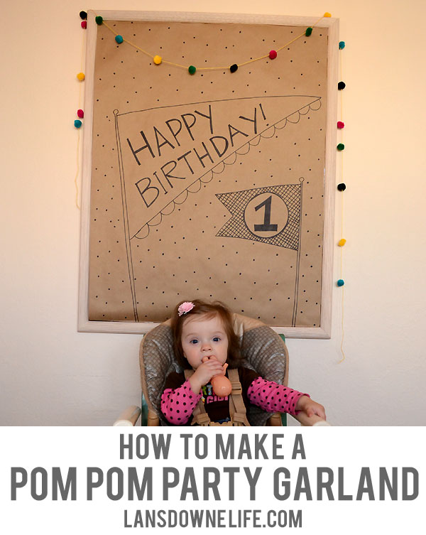 How to make a pom pom party garland