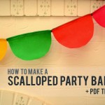 How to make a scalloped party banner + free template