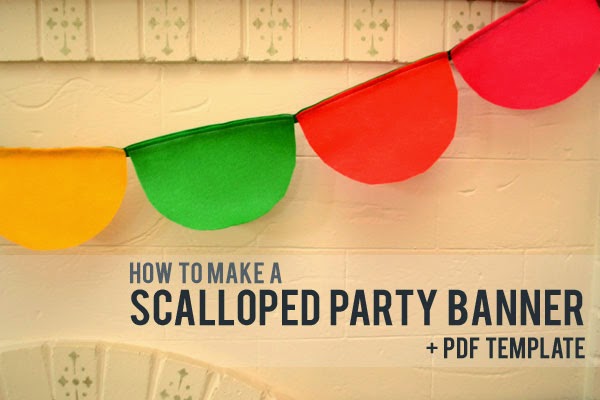 How to make a Scalloped Felt Party Banner (with free PDF template)