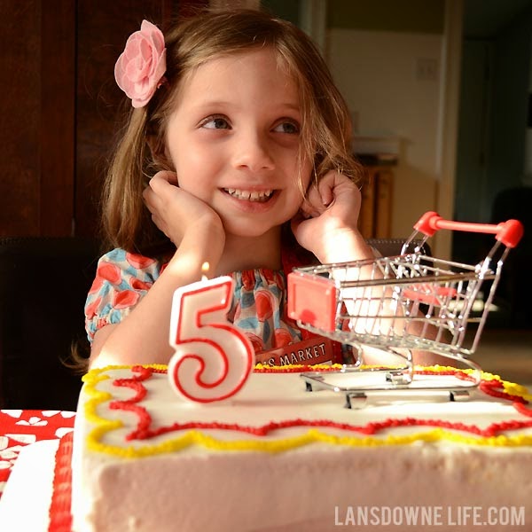 Shopping cart birthday cake