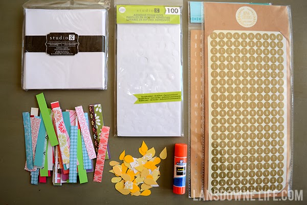 Supplies for making handmade birthday cards