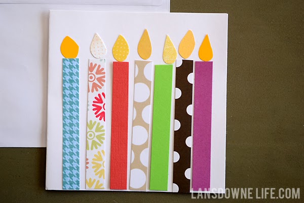 Birthday candle handmade birthday card